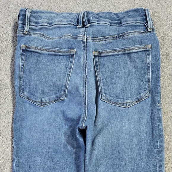 Good American Good Classic Crossover Waist Straight Leg Jeans GCCOWB014TP - Picture 4 of 9